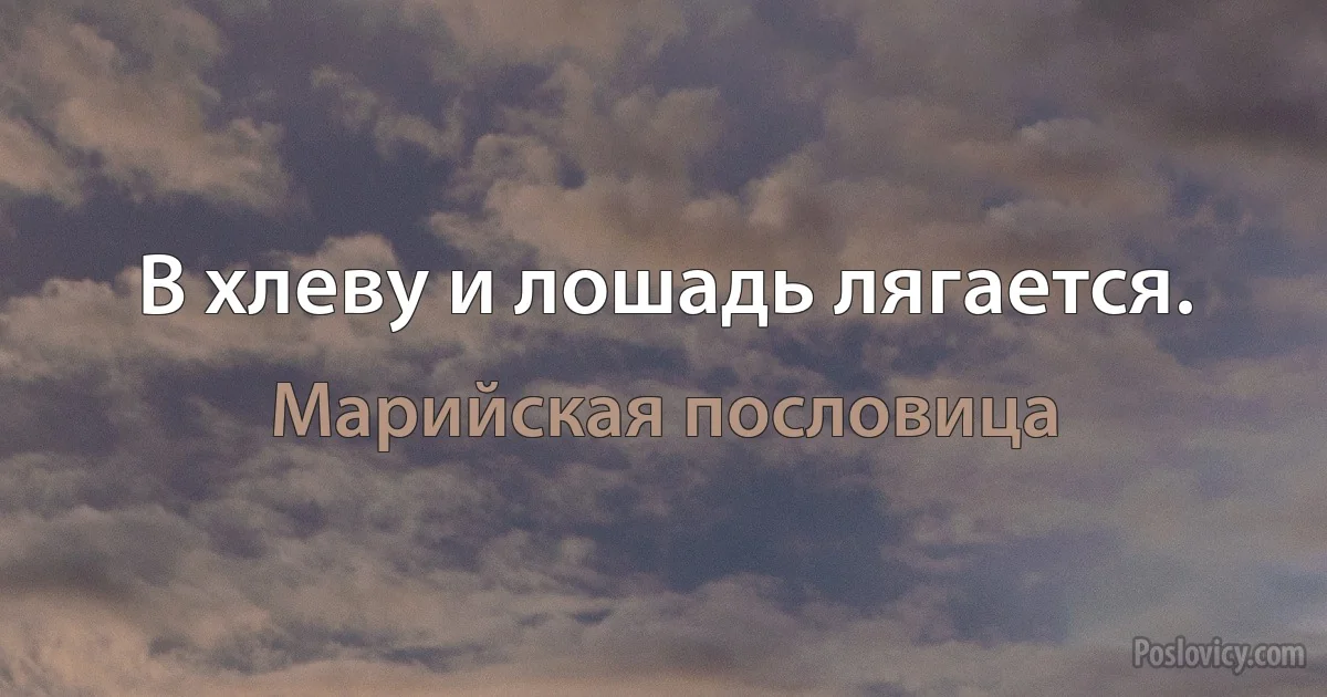 В хлеву и лошадь лягается. (Марийская пословица)