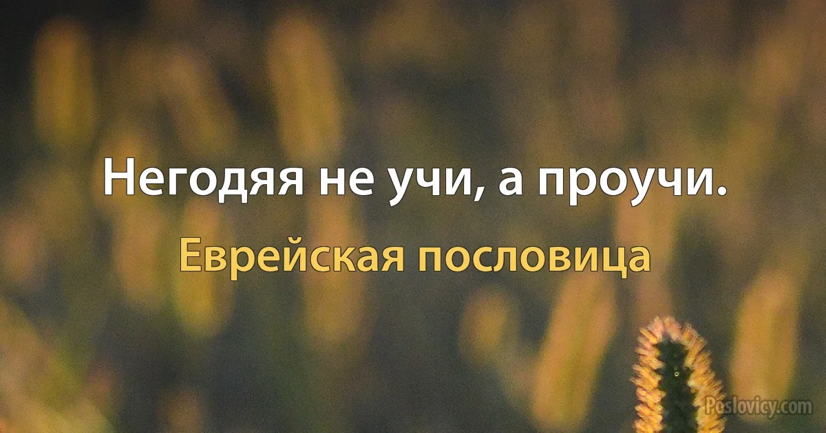 Негодяя не учи, а проучи. (Еврейская пословица)